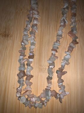 Handcrafted Rose and Clear Quartz Necklace